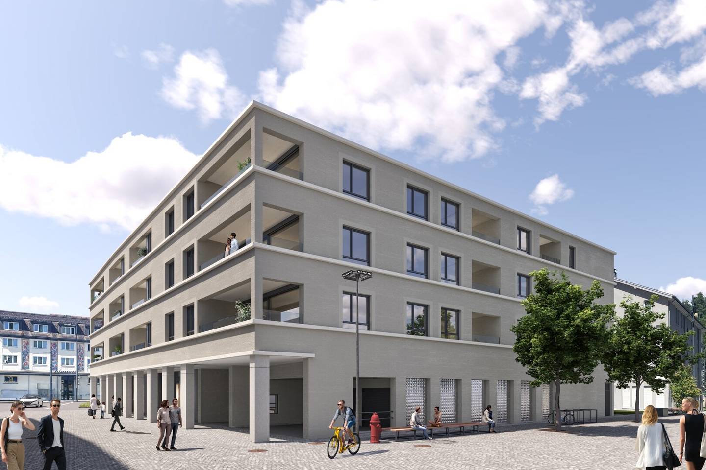 First occupancy apartment terrace near Jahnplatz