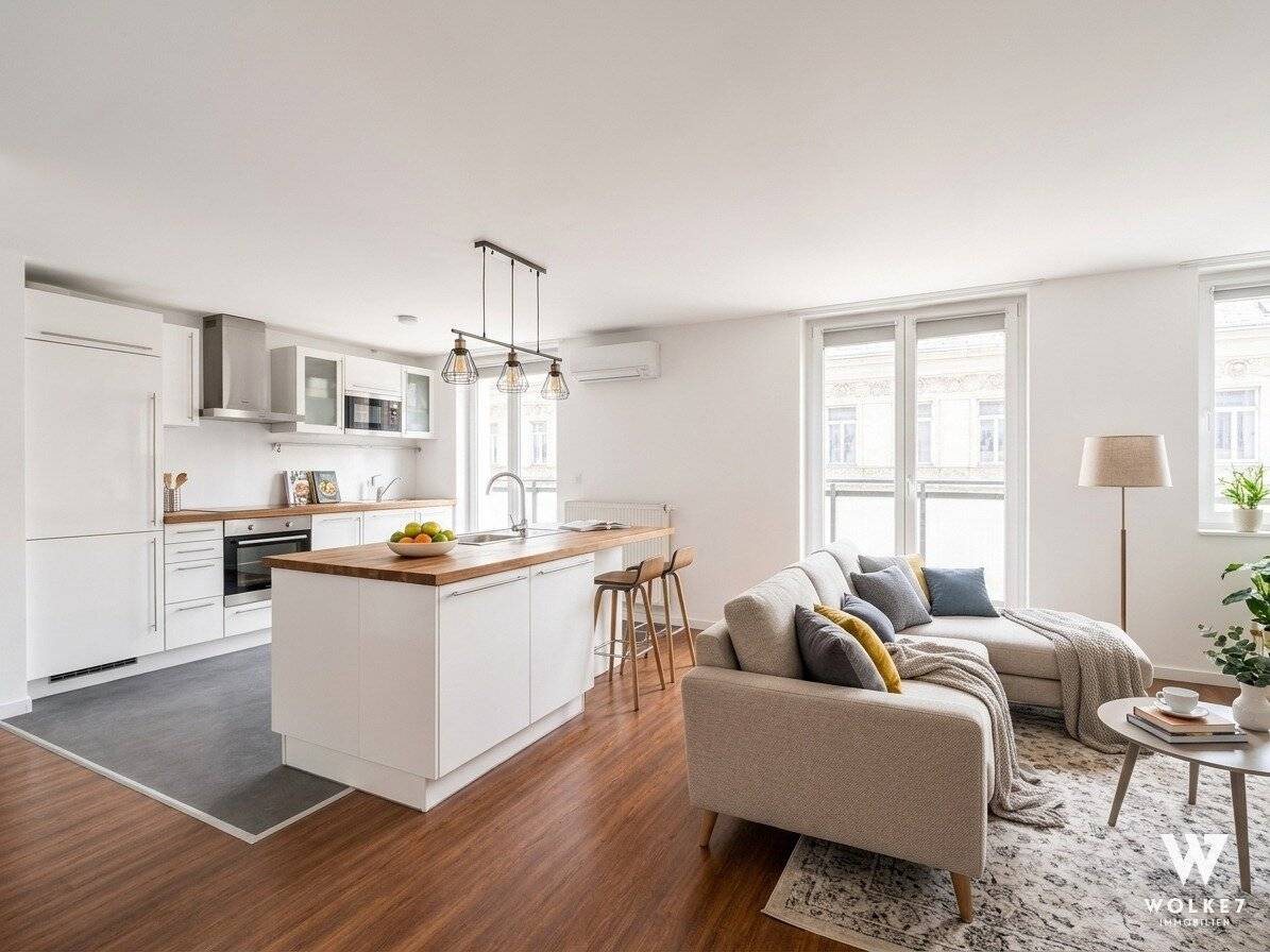 Bright 3-room apartment with 17m2 terrace near Naschmarkt | Air conditioning | 3-minute walk U4xU2 Pilgramgasse