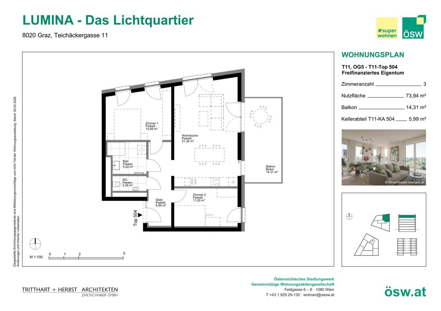 Apartment new build Lumina balcony