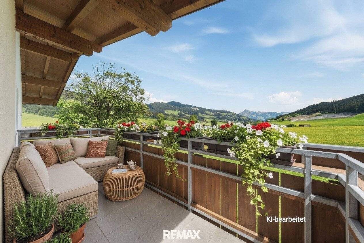 Wohnung mit Kitzbüheler Horn Blick und Balkon
