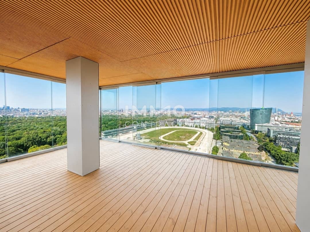Wohnung im 22 Stock mit großer Loggia im Grünen Prater