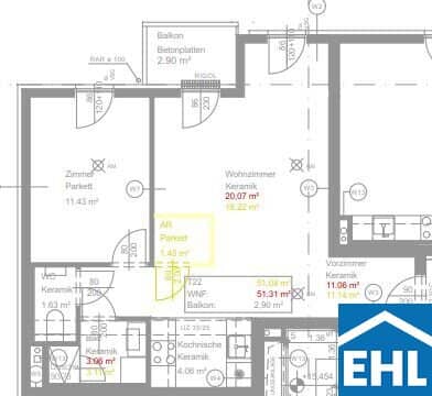 Moderne 2-Zimmer-Wohnung mit Balkon in Wien 10.