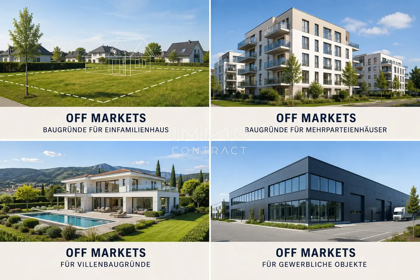 OFF MARKETS I Real estate investments | Existing or development projects | Future-oriented locations