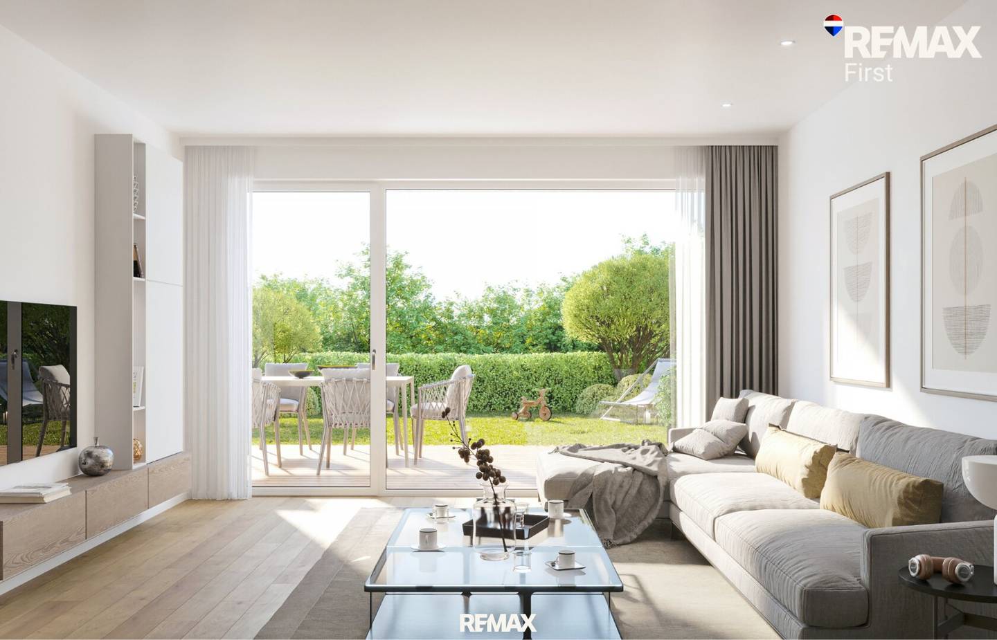 New build apartment with garden and terrace