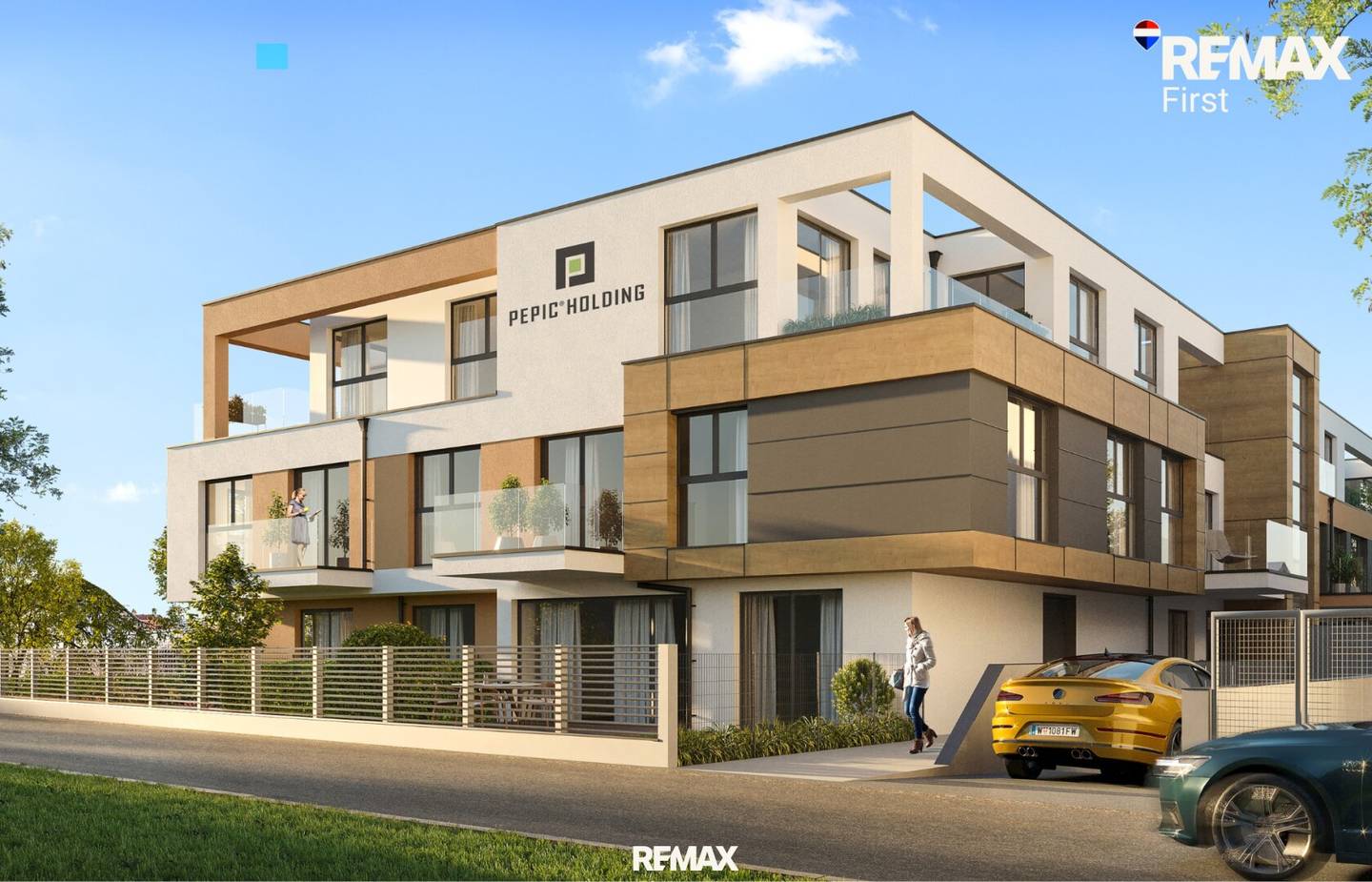 New build apartment with garden and terrace