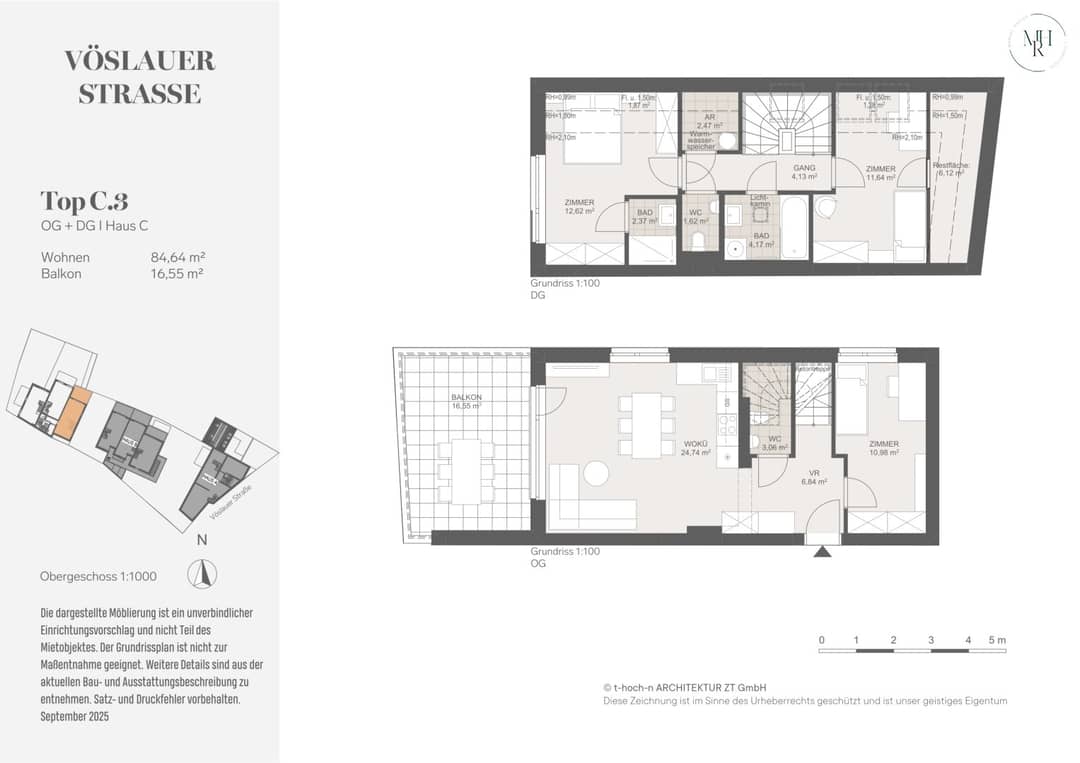 Exklusive Dachgeschosswohnung in Bad Vöslau