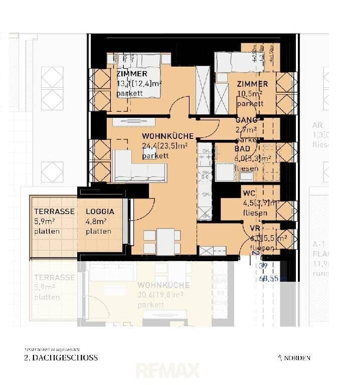 New build first occupancy balcony near U1 Neulaa
