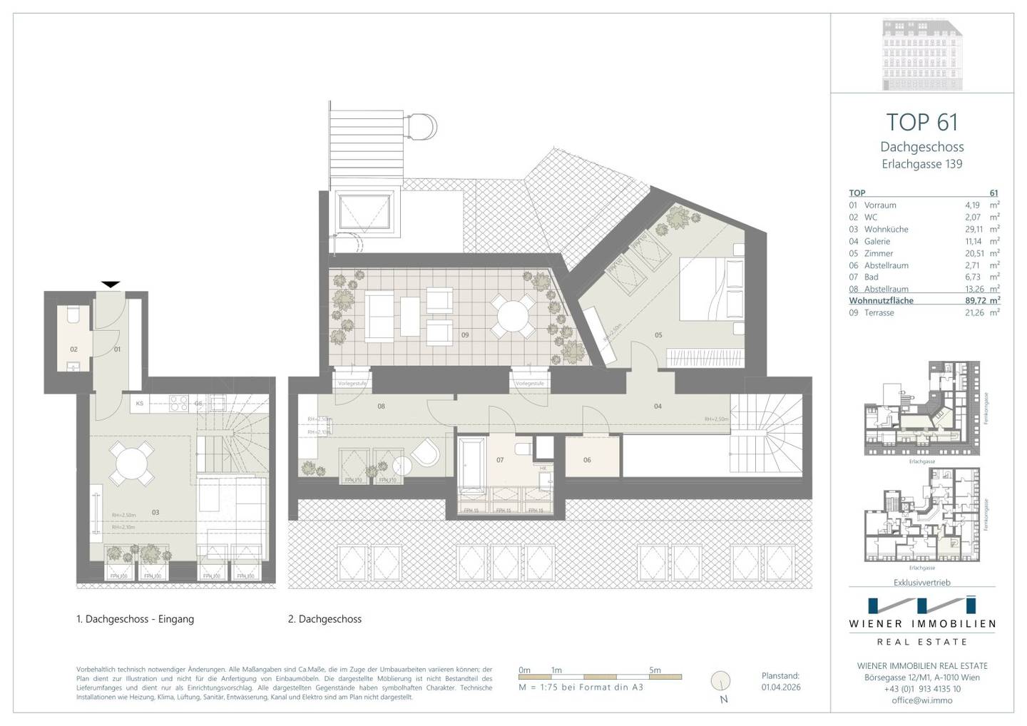 Dachgeschosswohnung Favoriten 89m²