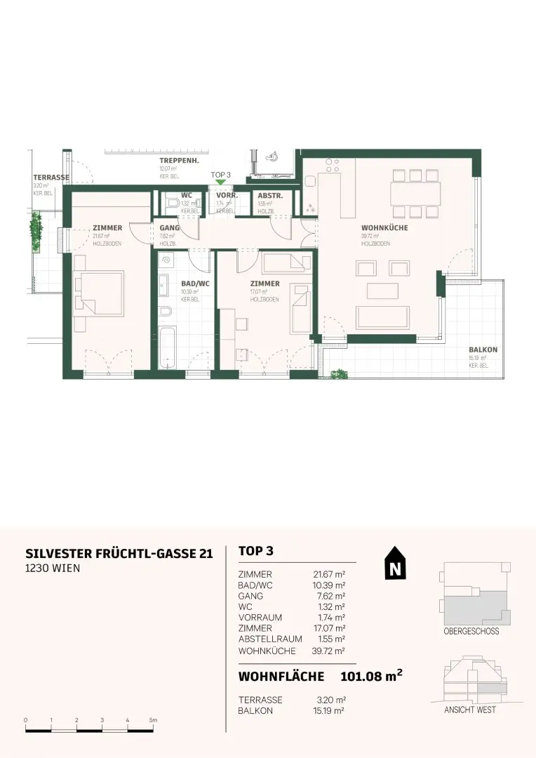 Erstbezug Wohnung mit Panoramablick ins Grüne