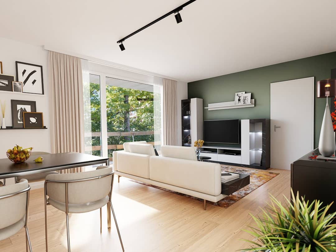 Neubauwohnung mit Westterrasse und Garage