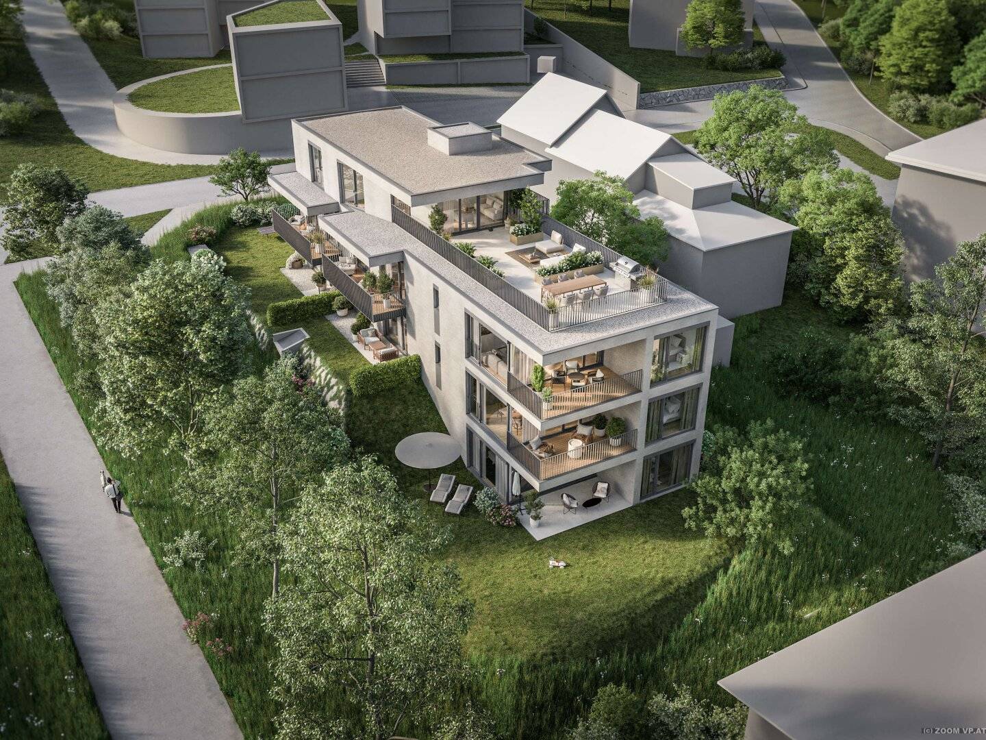 Wohnung Neubau mit Westterrasse und Tiefgarage
