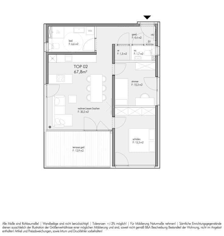 Grundrissplan Top 02