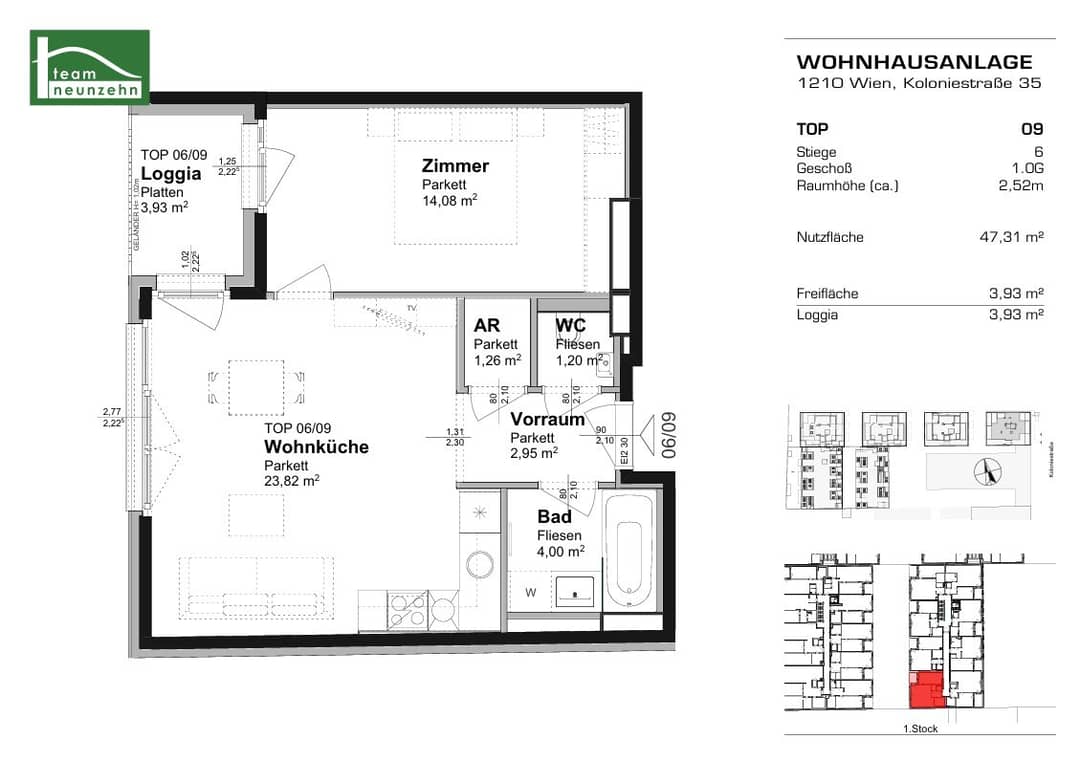 2-Zimmer-Neubauwohnung Wien 1210