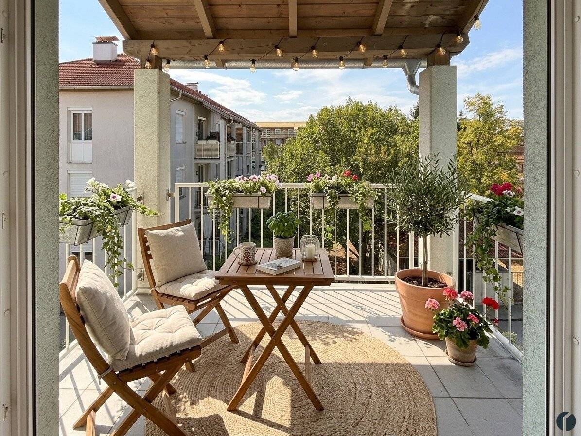 Sonnige Wohnung mit schöner Raumaufteilung, Balkon, 2 Parkplätze