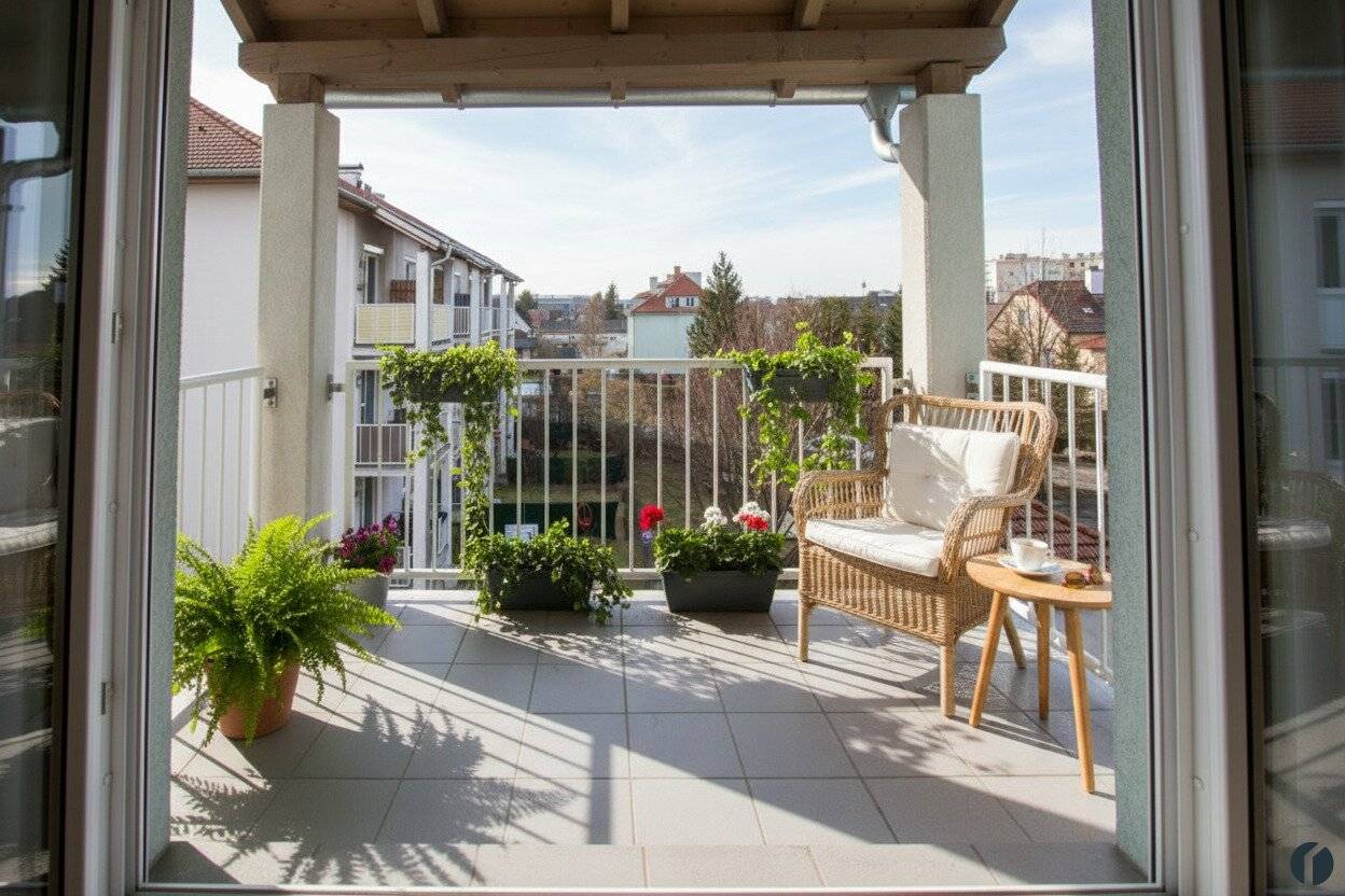 Sonnige Wohnung mit schöner Raumaufteilung, Balkon, 2 Parkplätze