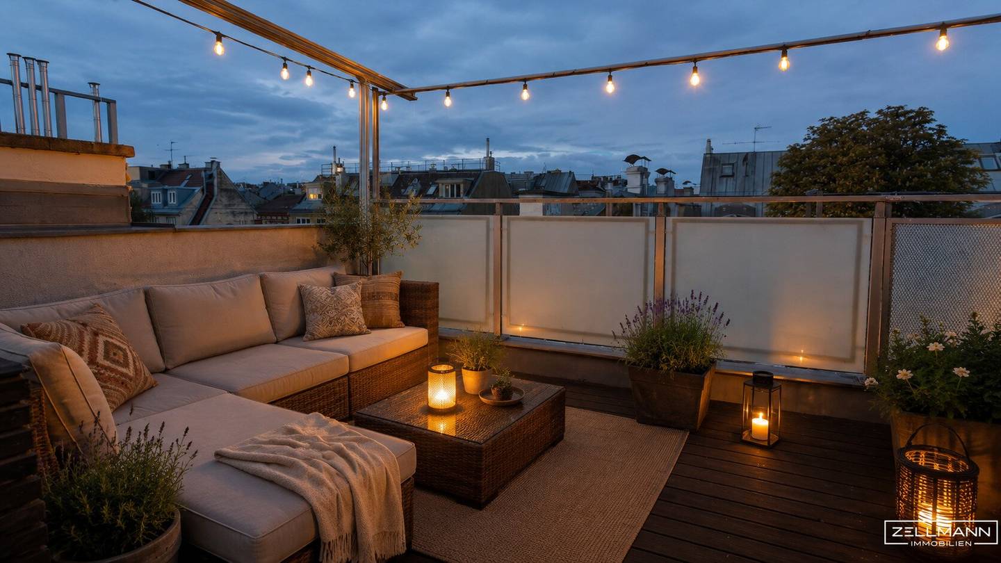 Penthouse apartment with gallery and two terraces
