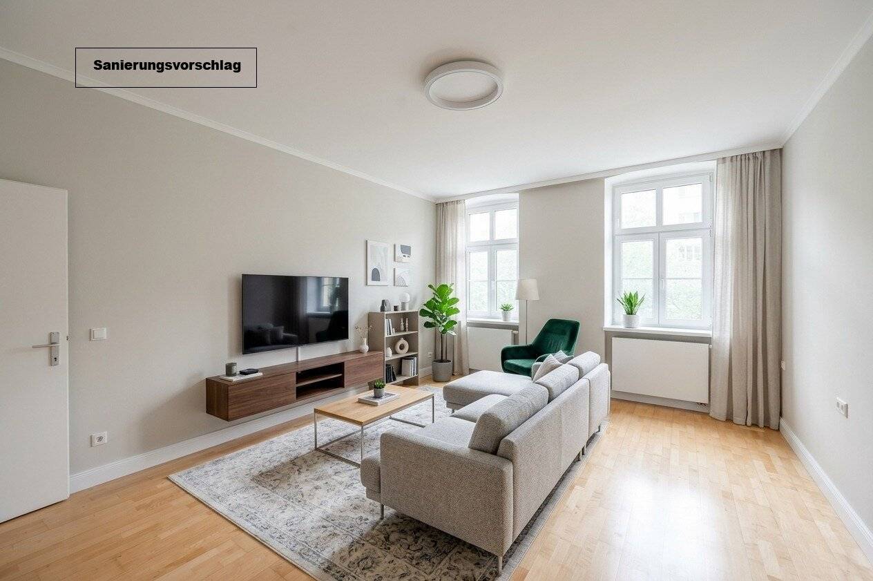 Altbau Wohnung mit großem Umbaupotenzial