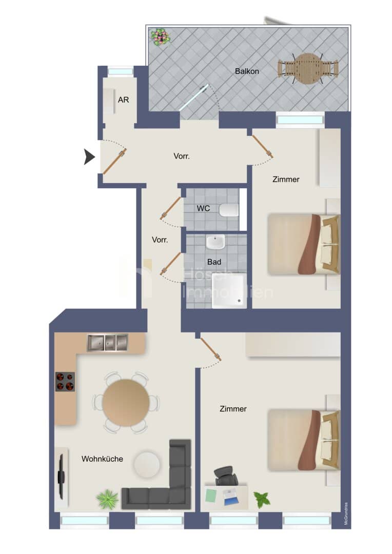 Wohnung Erstbezug Balkon nahe Wilhelminenberg