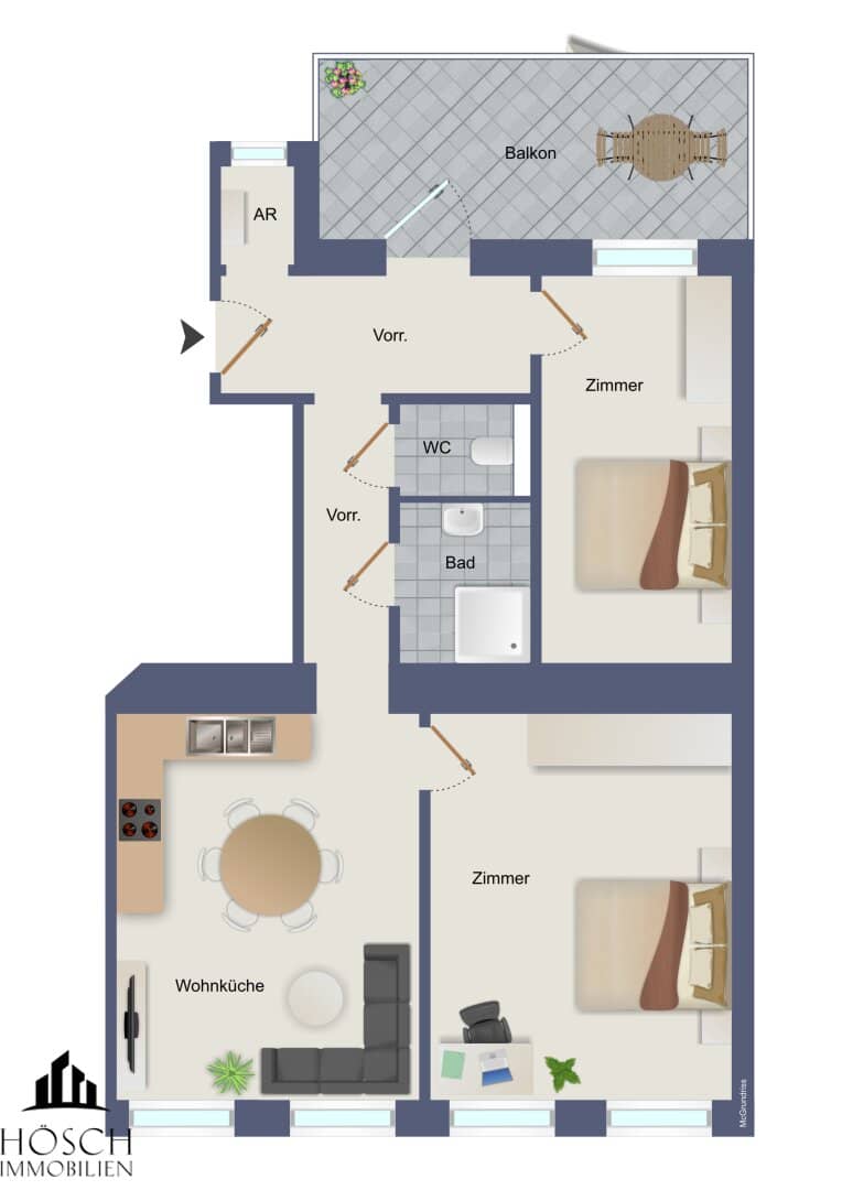 Wohnung stilvoll saniert Altbau nahe Brunnenmarkt