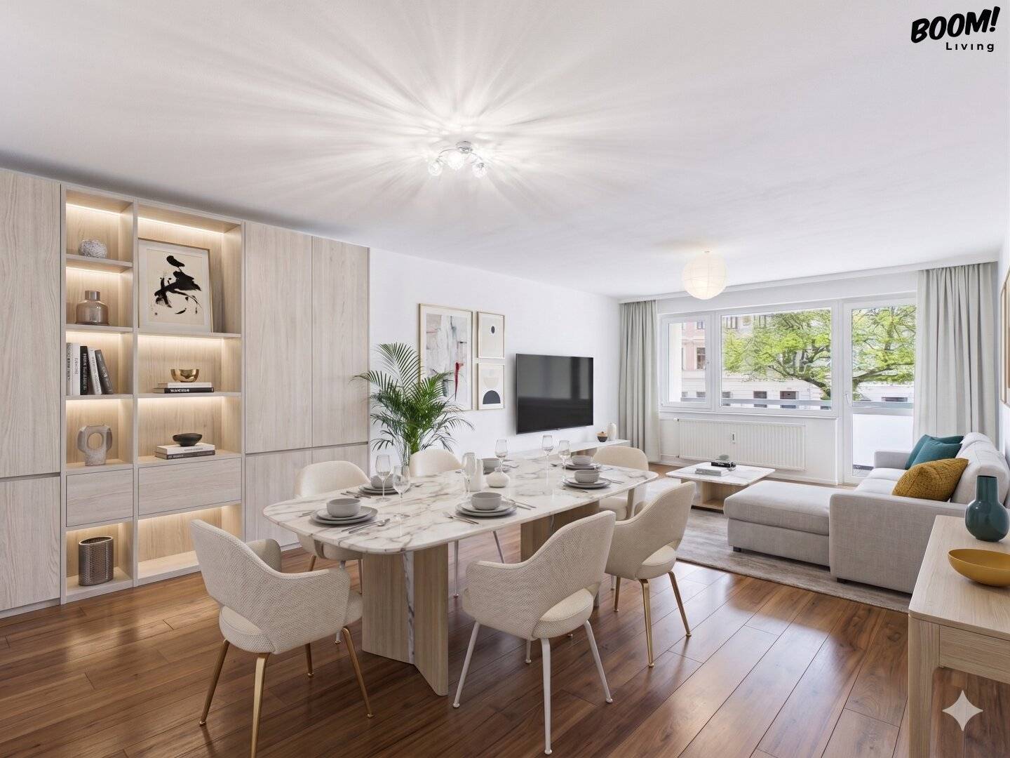 Apartment with two loggias and open living area in Josefstadt