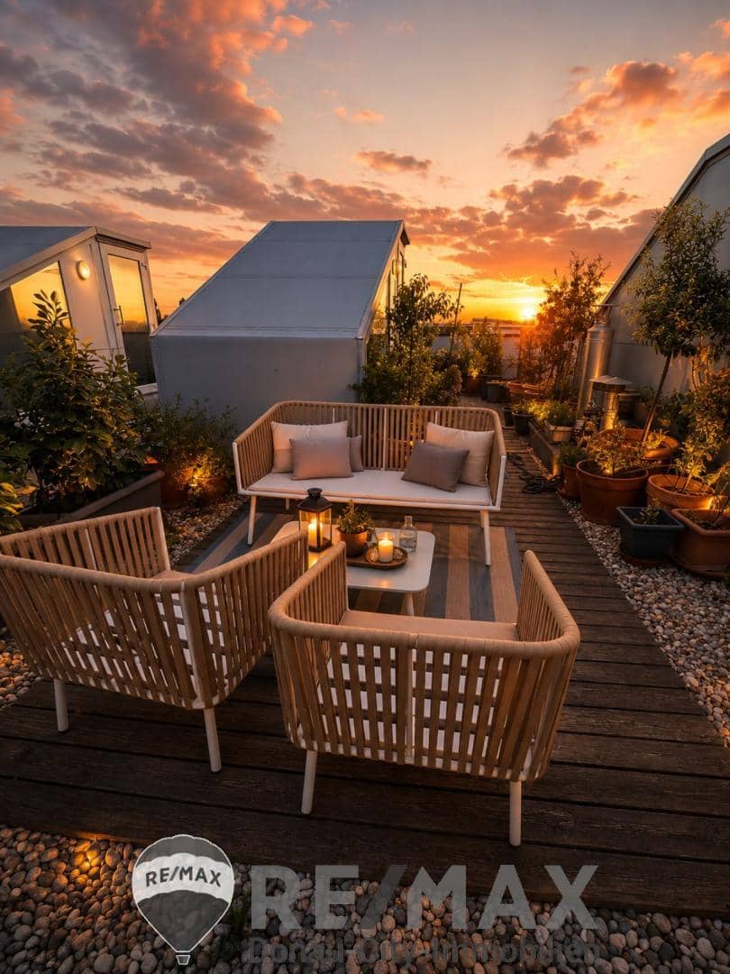 Maisonettewohnung Dachterrasse Badeteichzugang