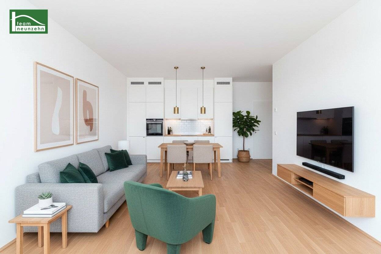 Bright apartment with open kitchen and terrace