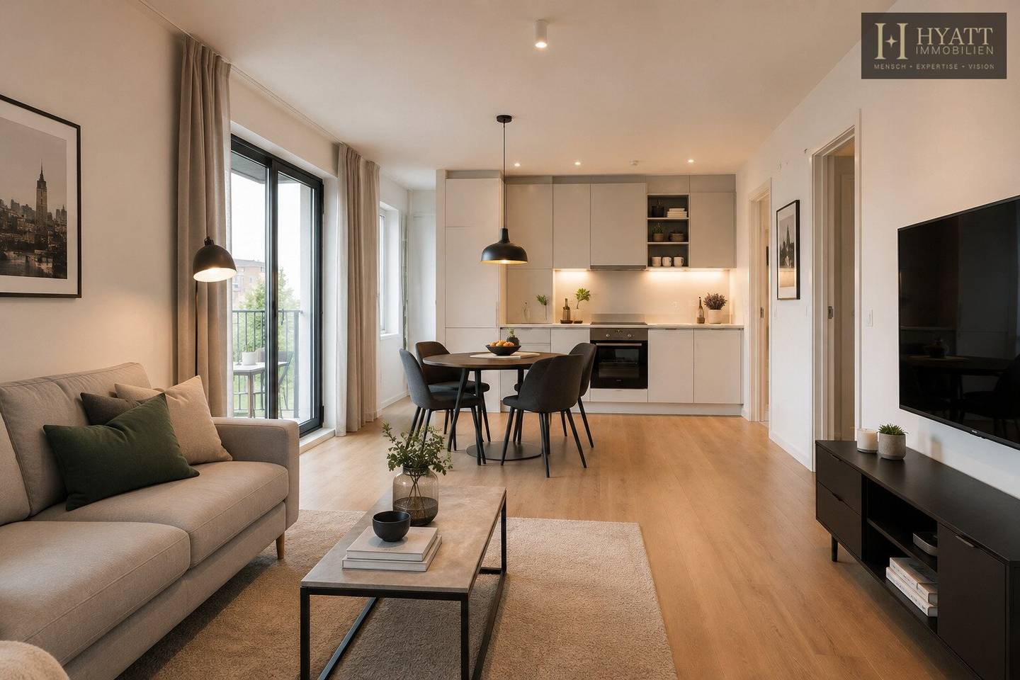 New build apartment near subway for sharing