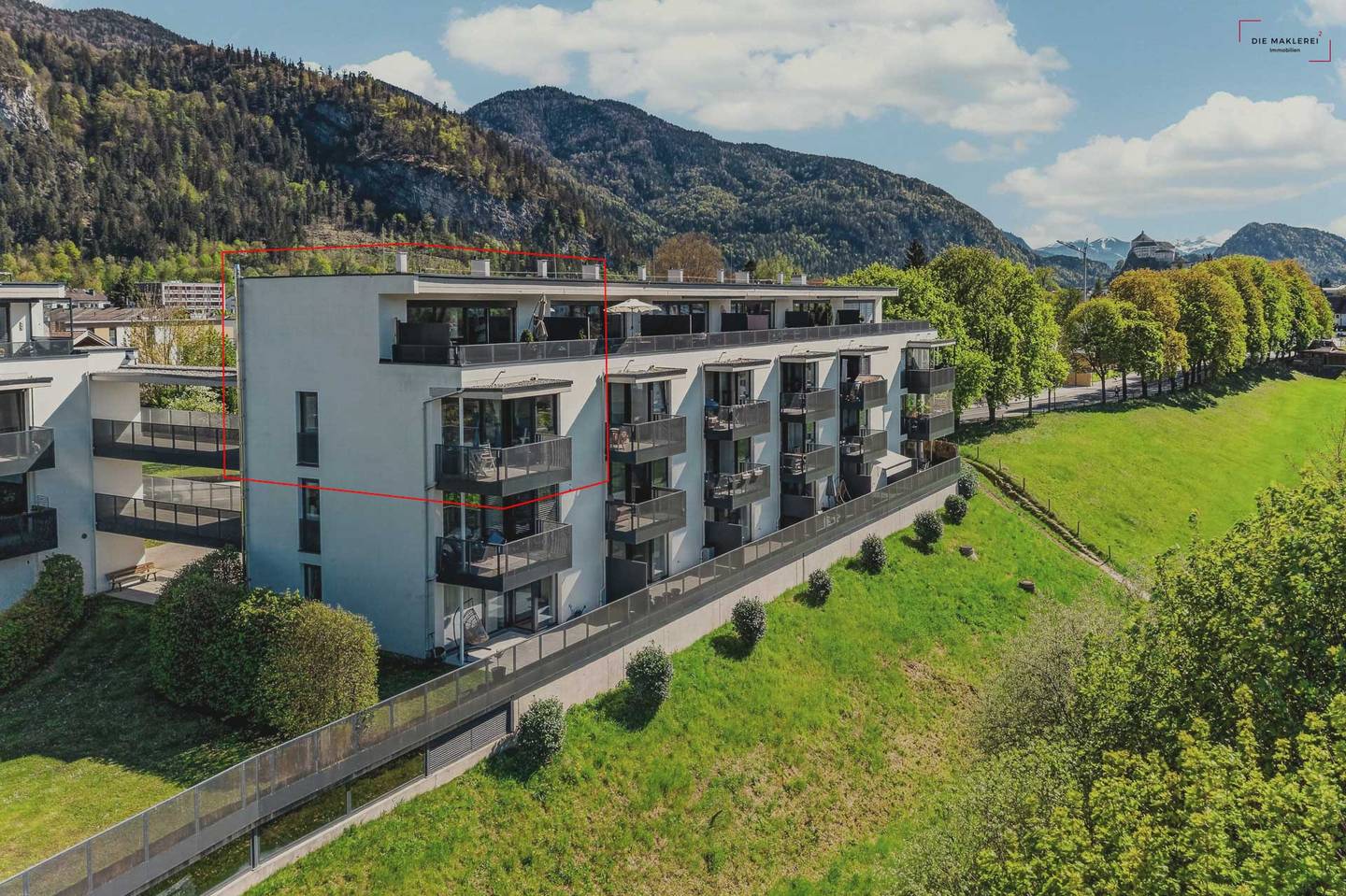 Maisonette apartment terrace and parking