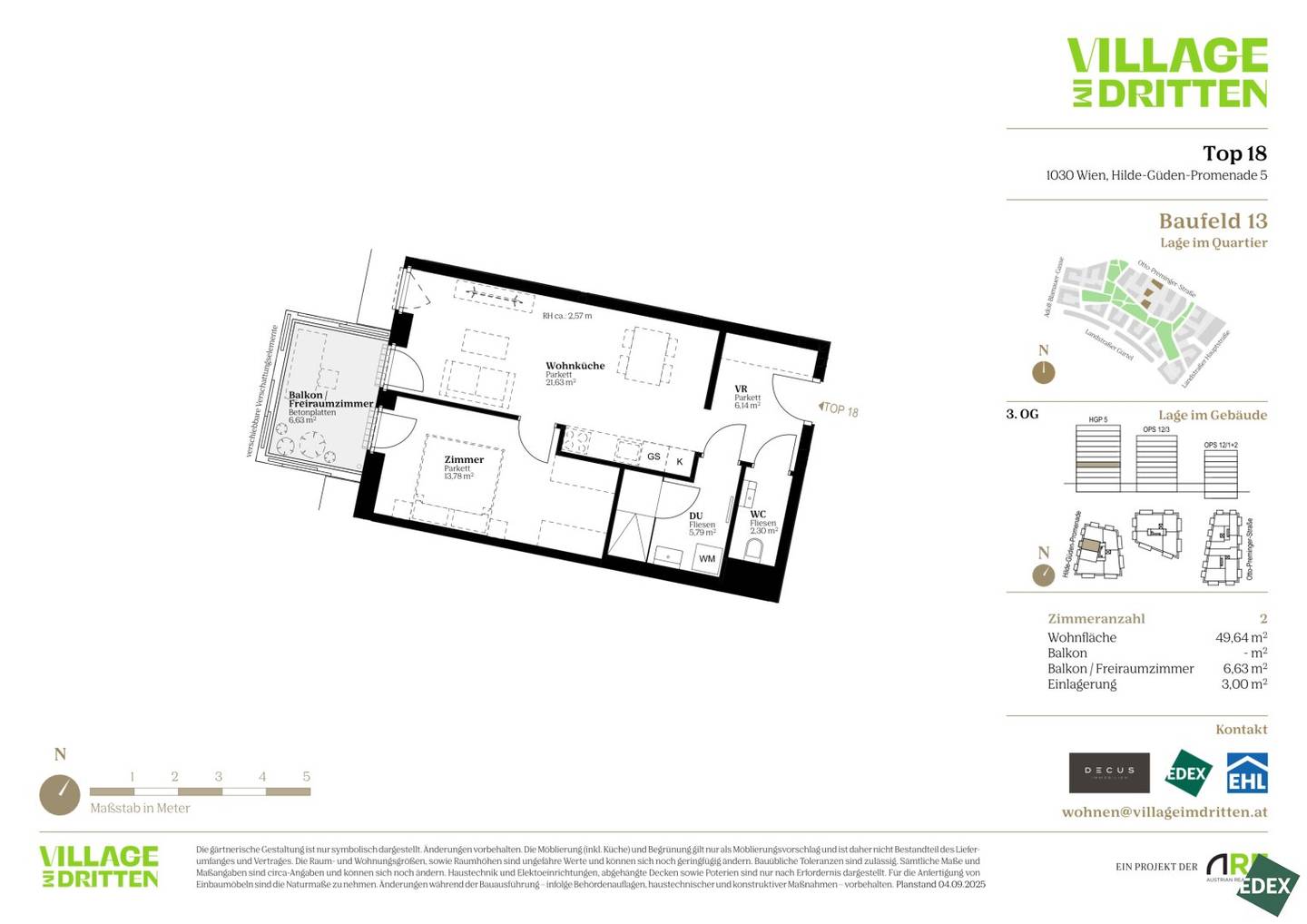 2-Room Apartment with Southwest Balcony in Vienna 1030