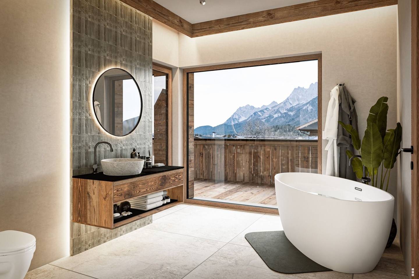 Lichtdurchflutete Dachgeschosswohnung mit Panoramaterrasse und Blick auf den Wilden Kaiser