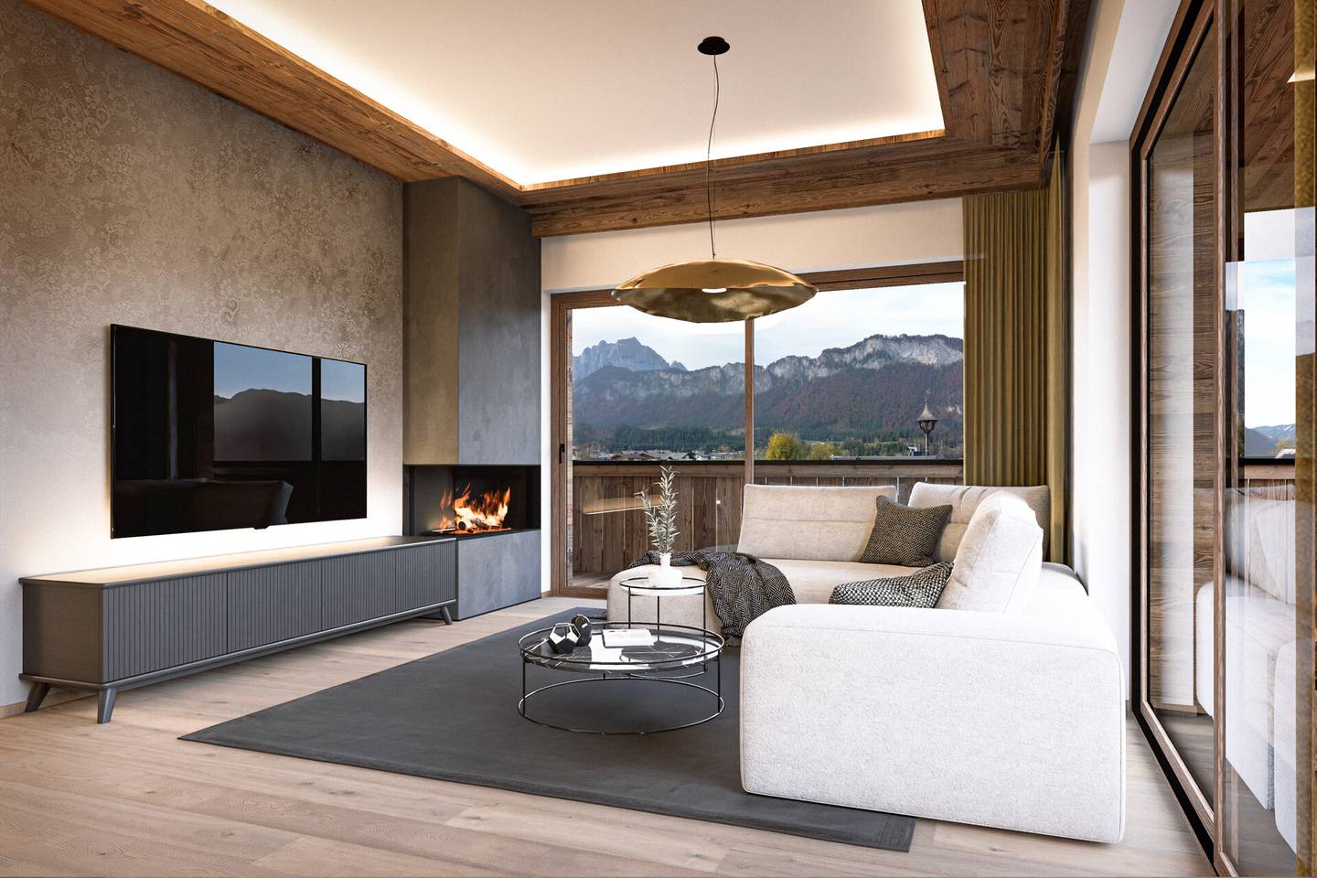 Helle Dachgeschosswohnung mit großer Terrasse und Bergblick