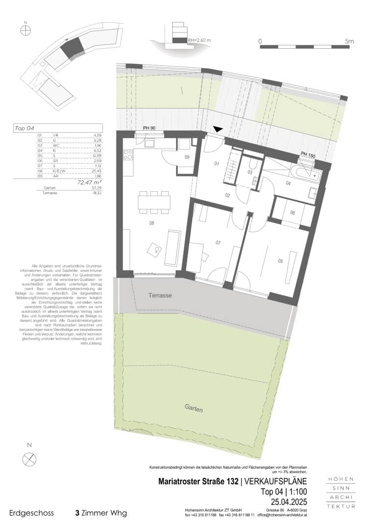 Wohnung mit Terrasse Garten Begehbarer Kleiderschrank