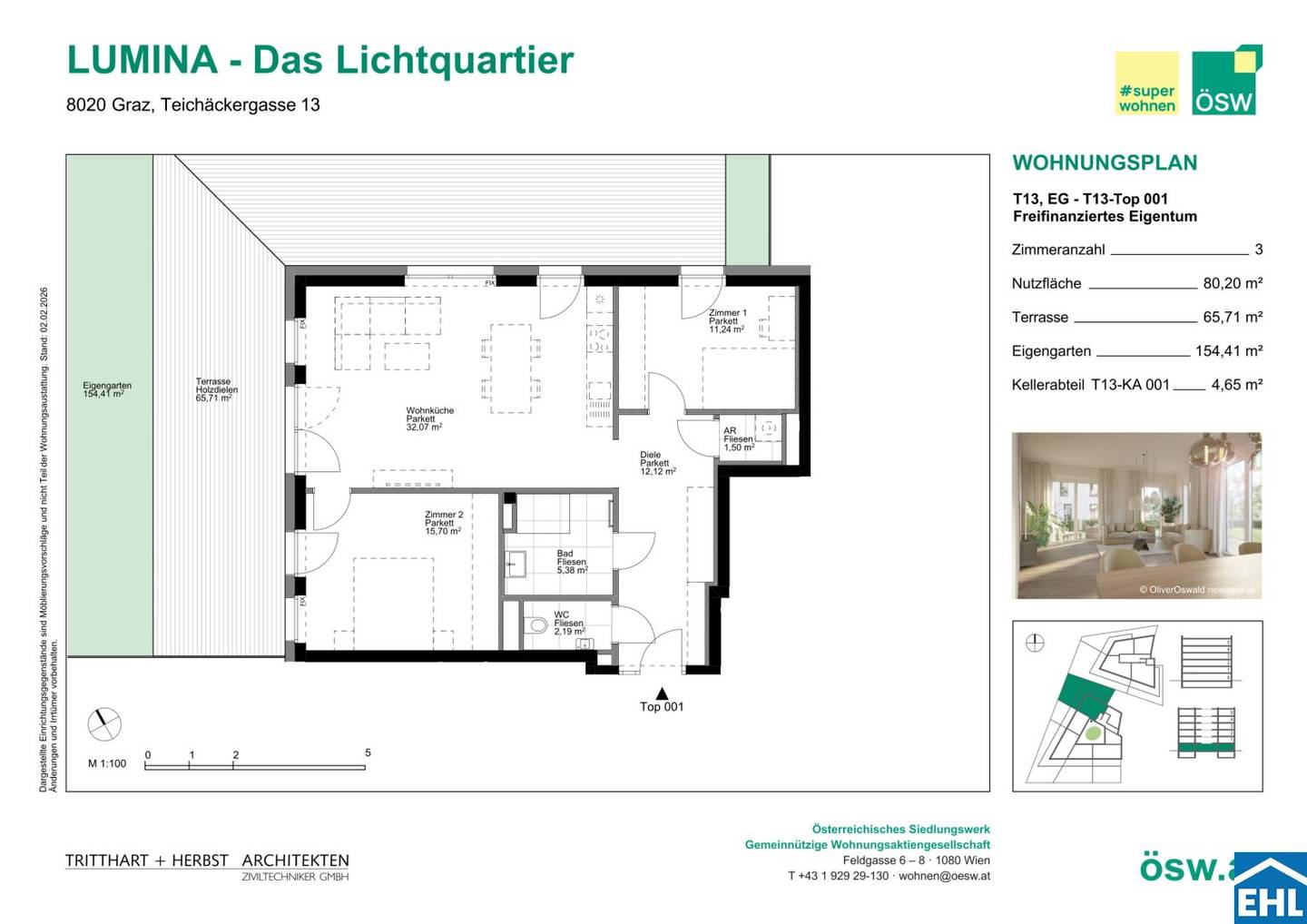 Erdgeschosswohnung mit Terrasse und Garten