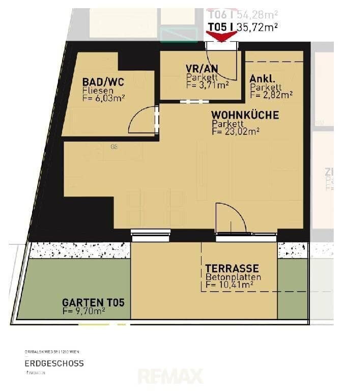 Newly built apartment near Alte Donau with terrace
