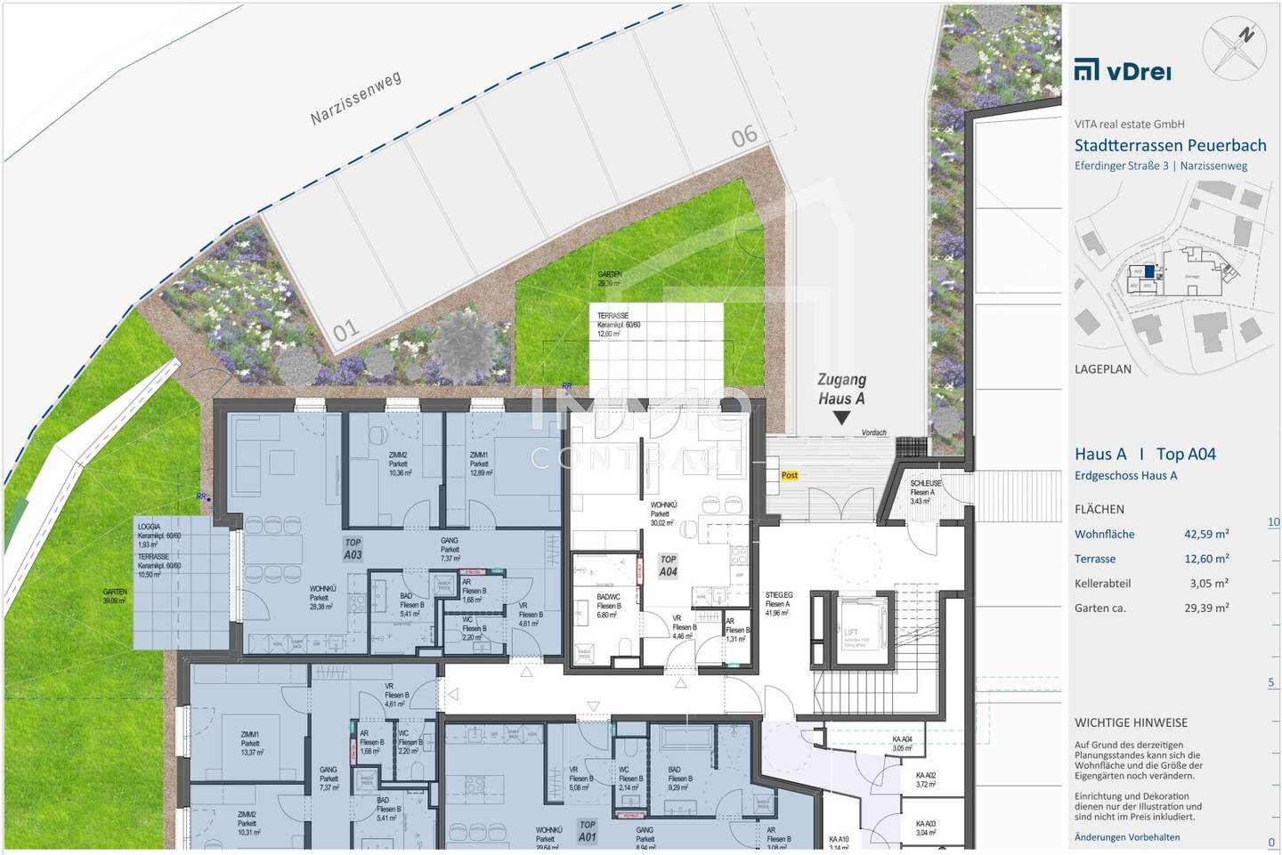 Wohnung Erstbezug Zentrum Peuerbach Terrasse