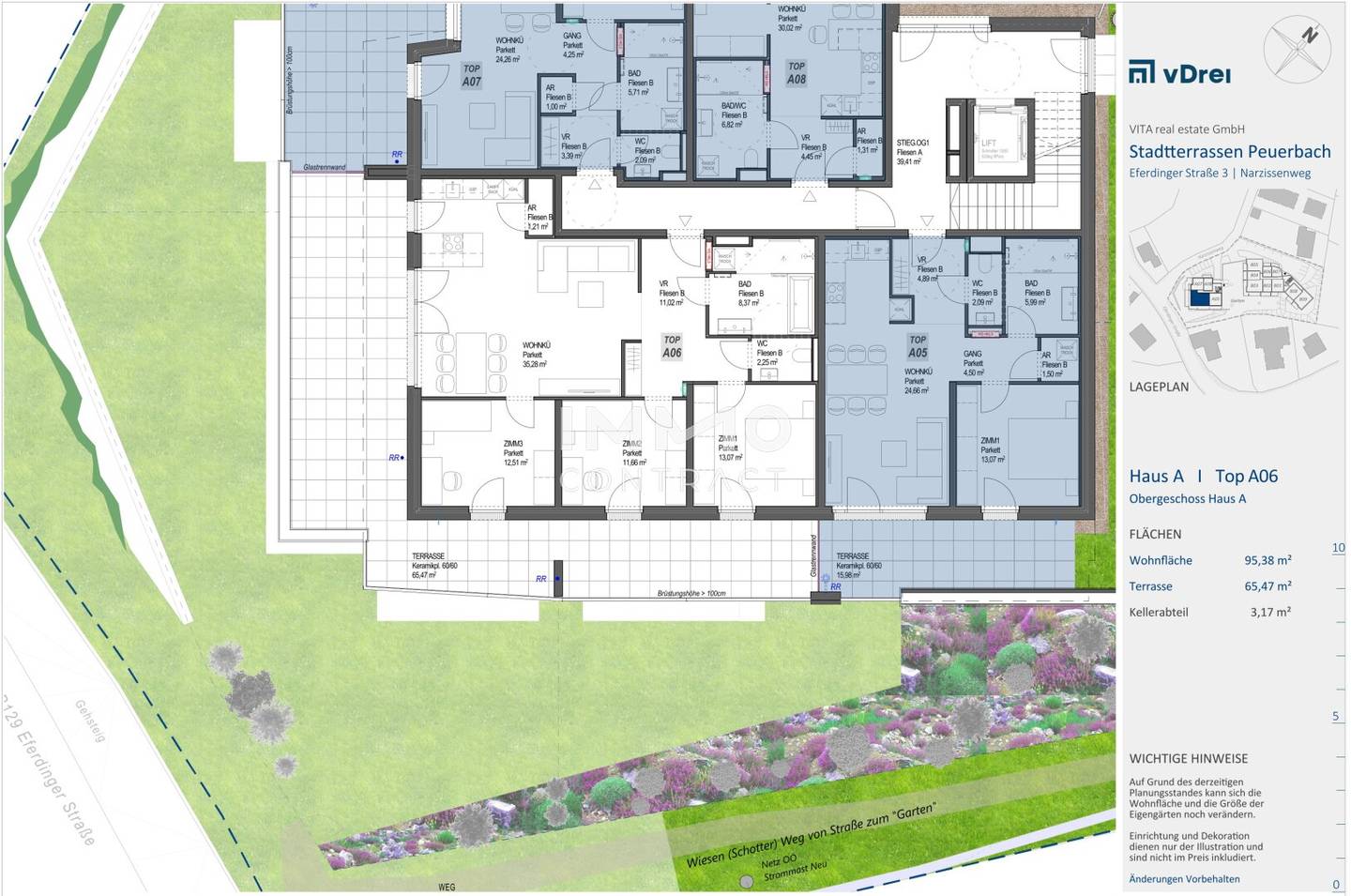 Newly built apartment in the center of Peuerbach with terrace