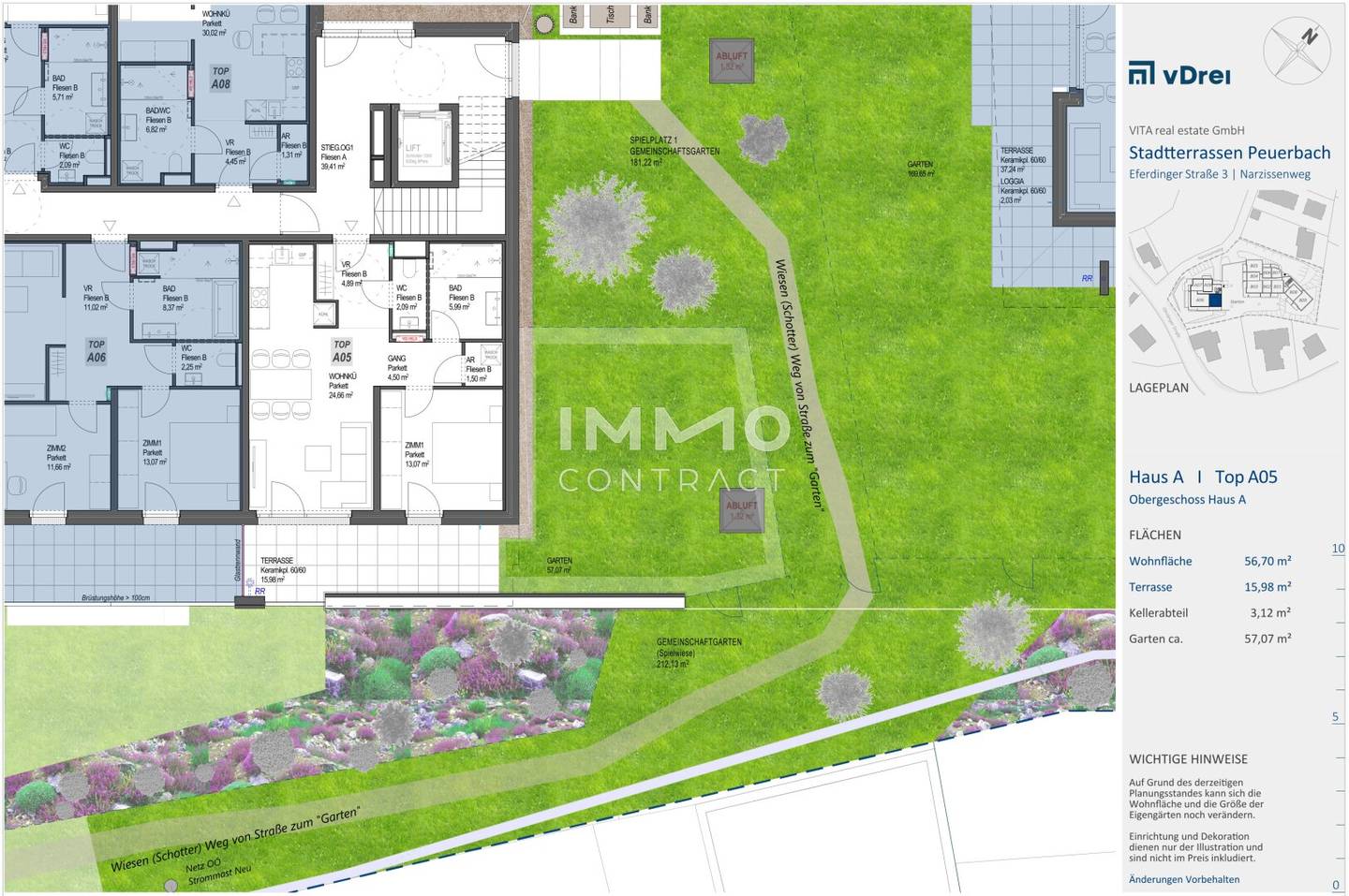 Apartment brand new with terrace and garden area