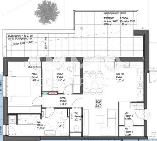 Dachgeschosswohnung Dachterrasse Peuerbach
