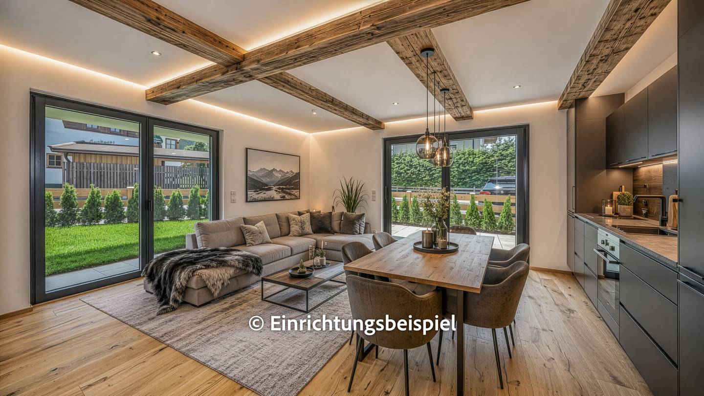 Neubauwohnung Erdgeschoss Garten Panoramablick