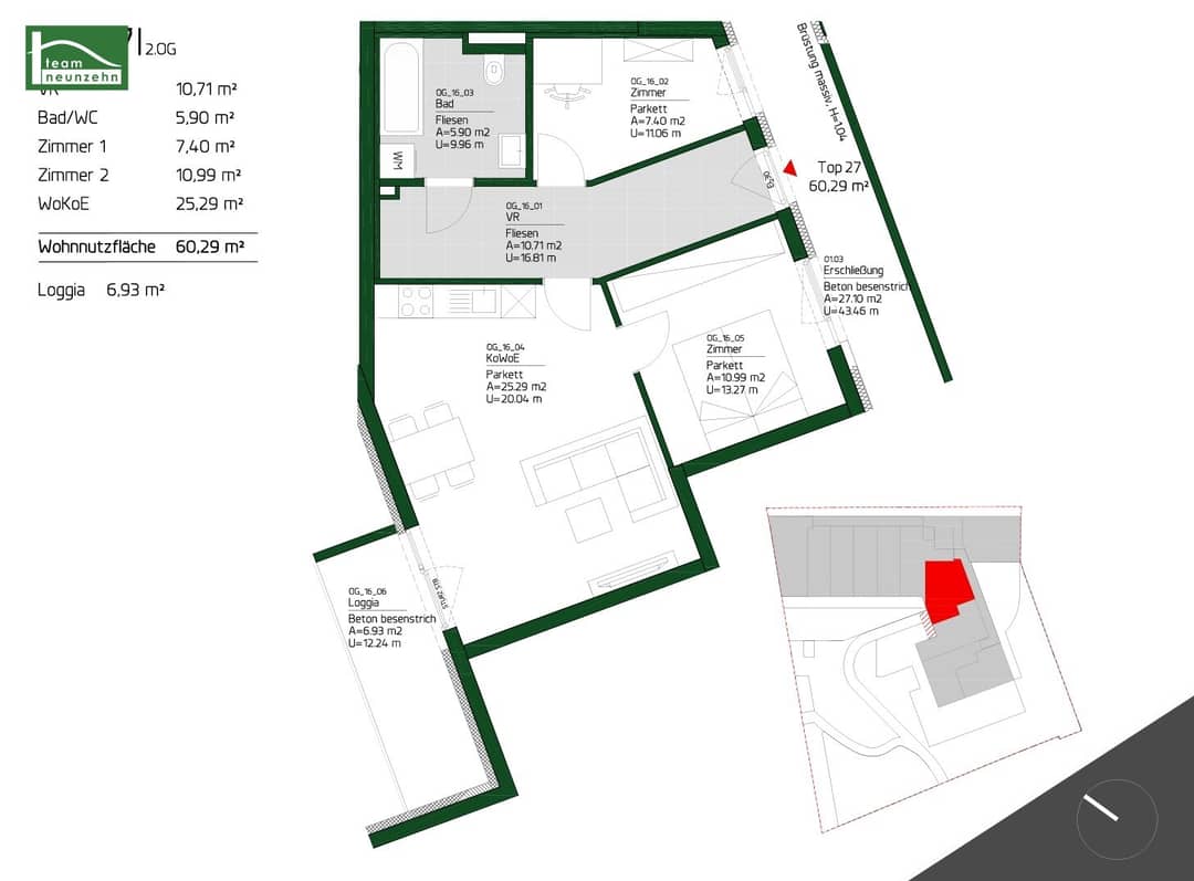 3-Zimmer-Wohnung mit Loggia in Graz-Gries