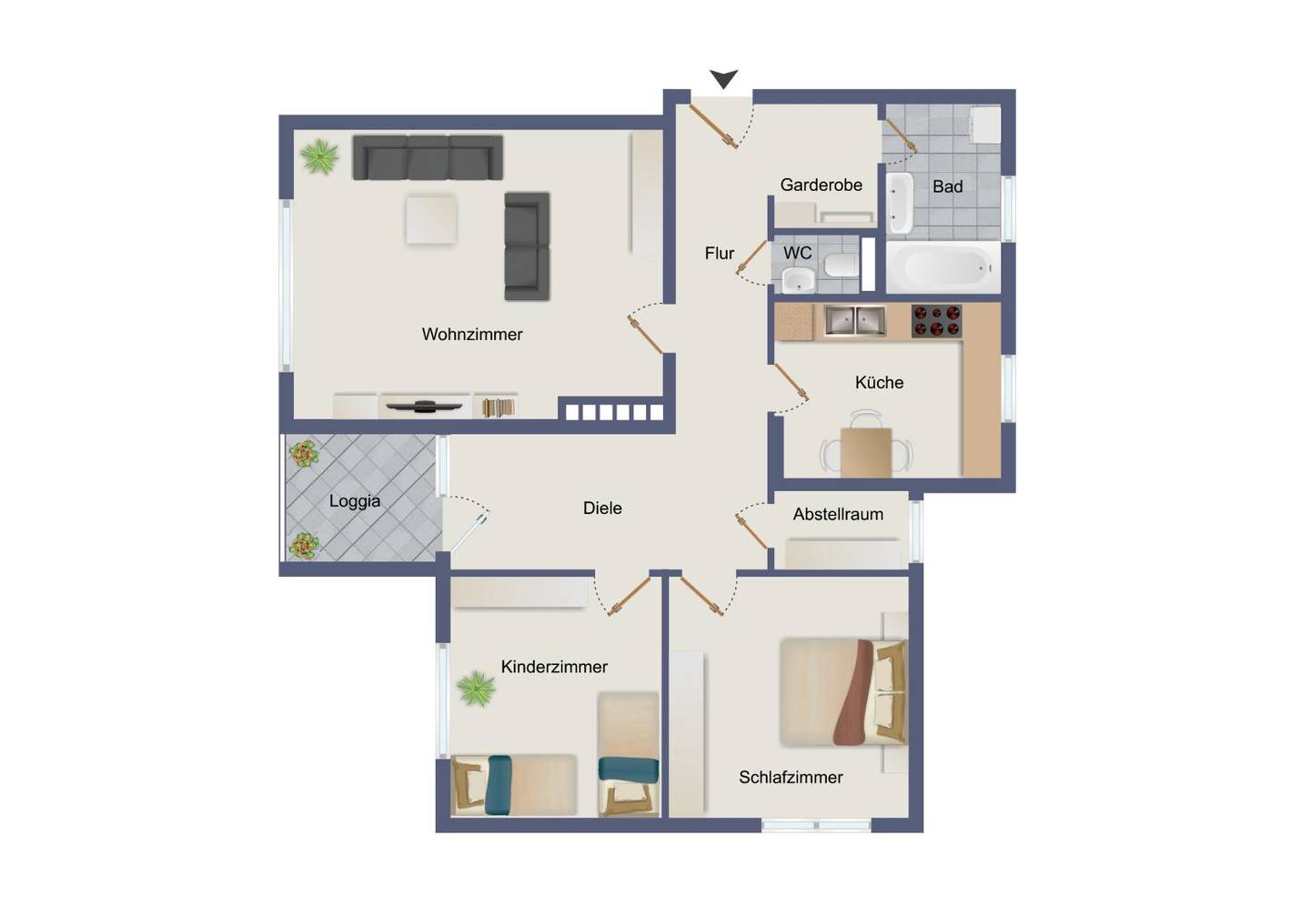Wohnung First occupancy after full renovation with loggia near Parz