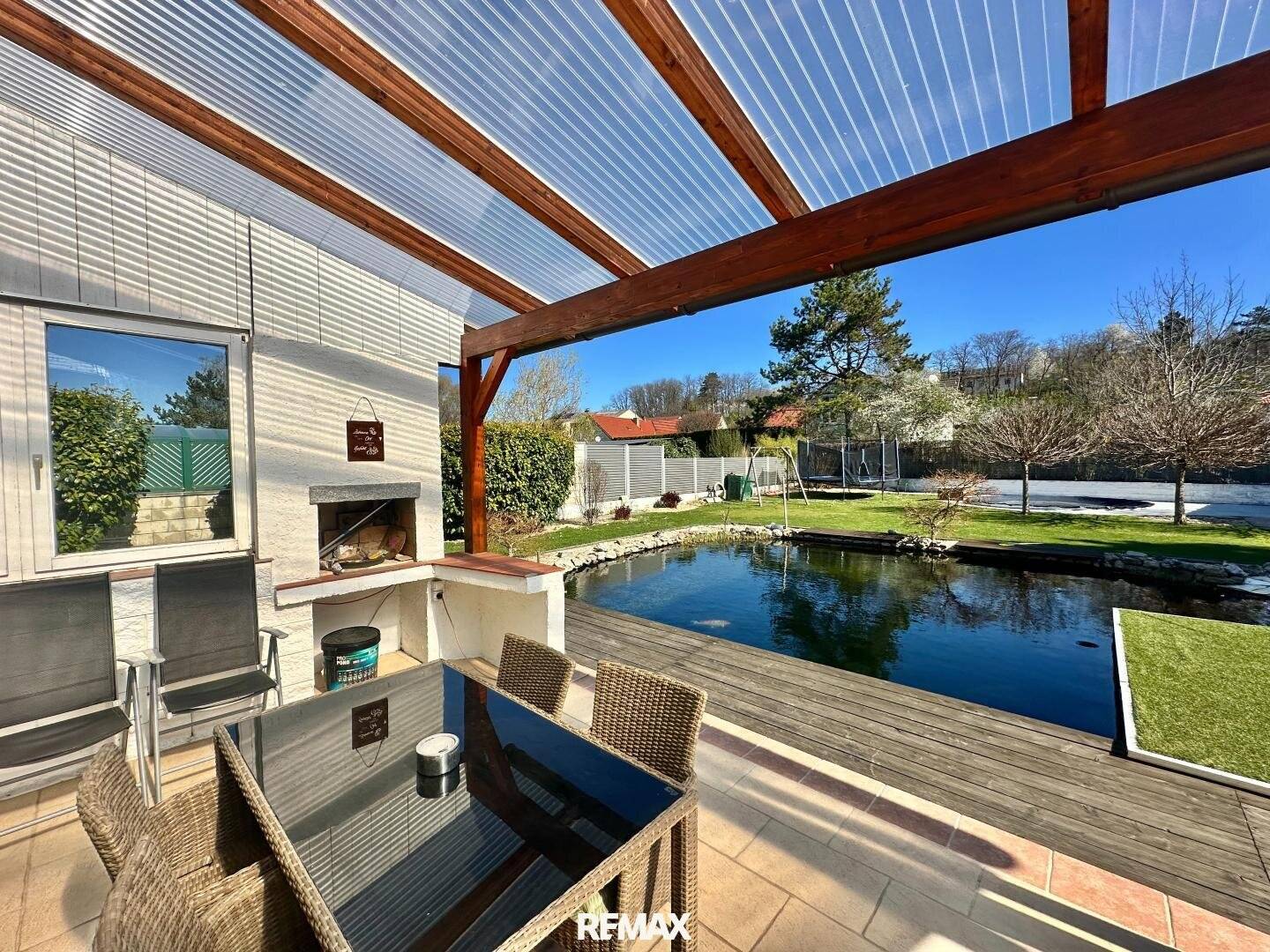 Single-Family Home with Pool and Swimming Pond