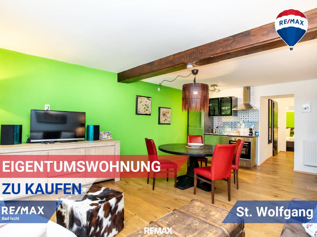 Wohnung zentral nahe dem Wolfgangsee voll möbliert
