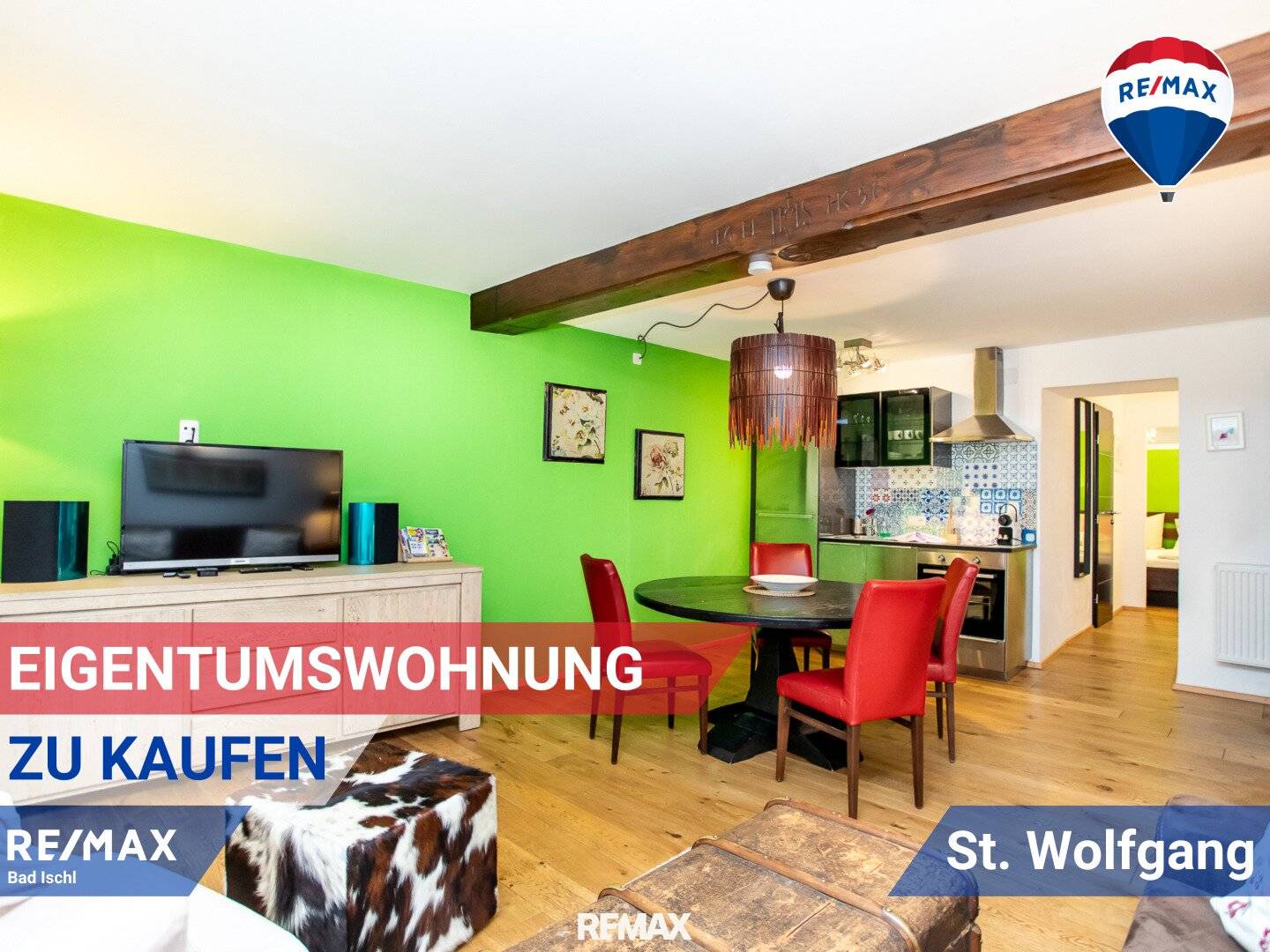 Wohnung zentral nahe dem Wolfgangsee voll möbliert