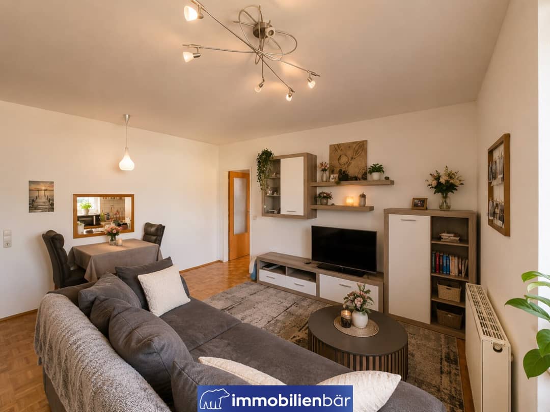 Lichtdurchflutete 3-Zimmer-Wohnung mit Balkon