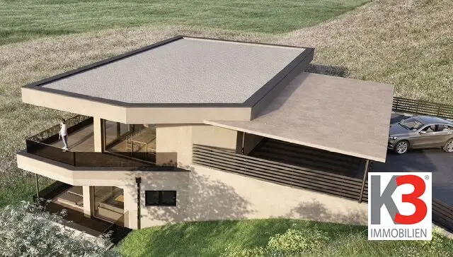 New build apartment with large terrace and lake view