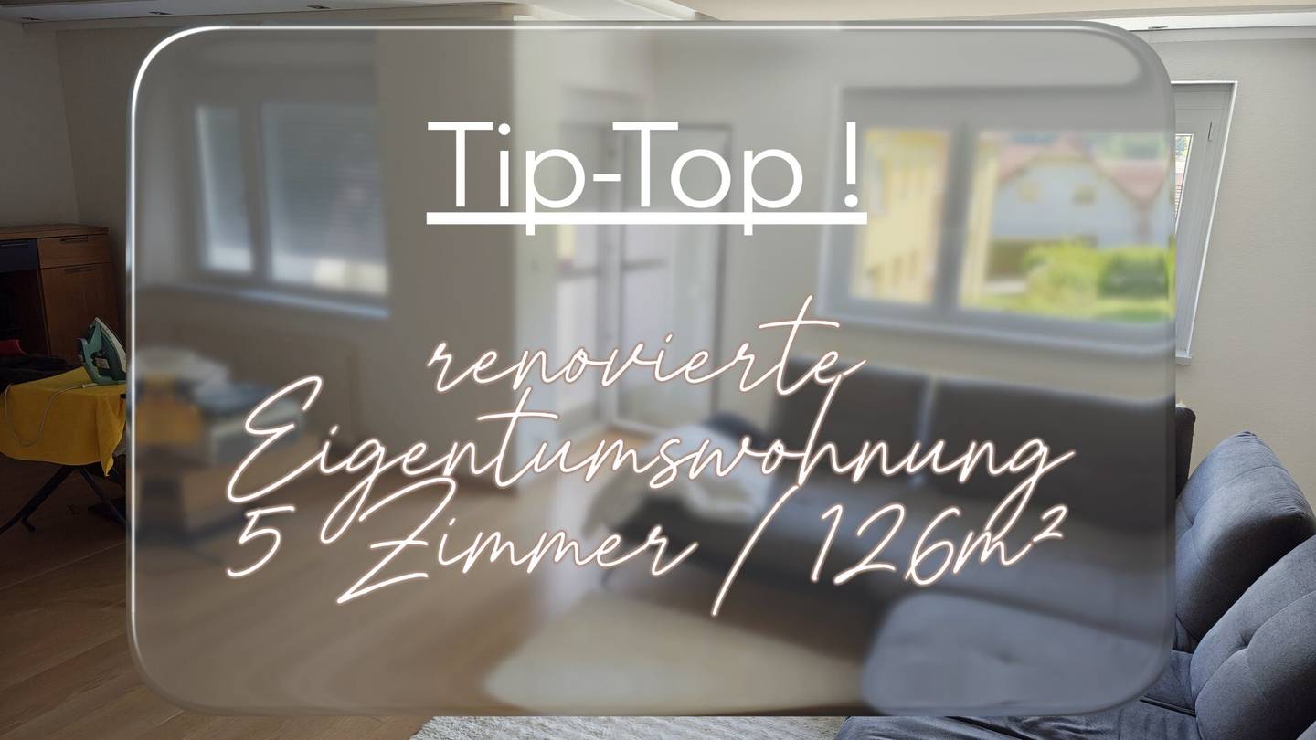 Sanierte 5-Zimmer-Wohnung mit Balkon und Garage