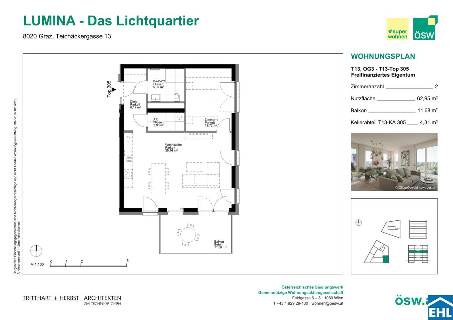 Wohnung Erstbezug Neubau lichtdurchflutet Balkon