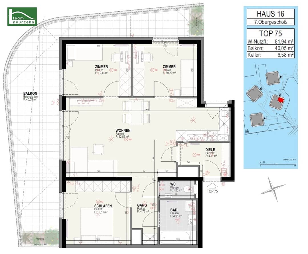 4-Zimmer-Wohnung mit Balkon in Graz