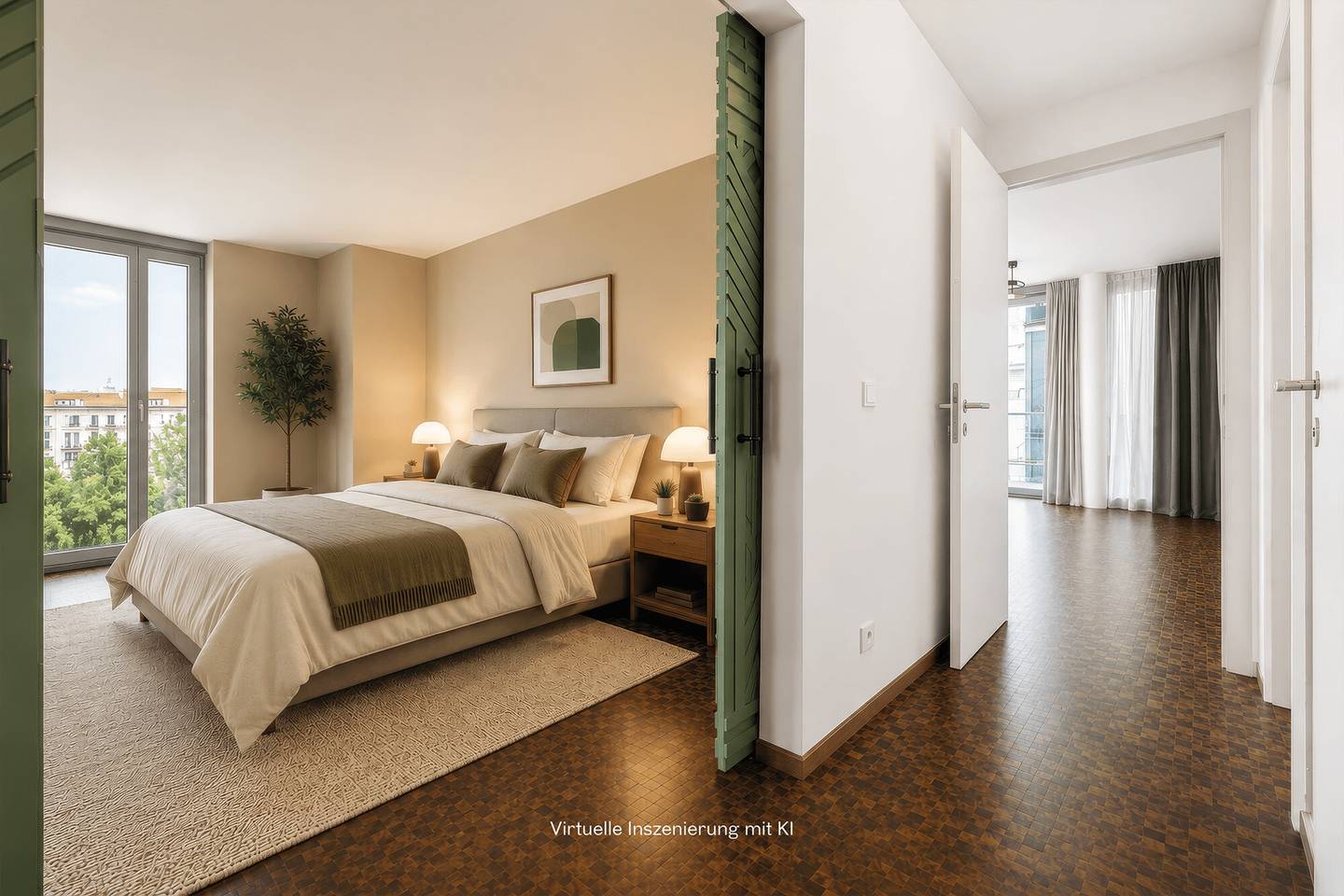 Wohnung mit Donaukanal Blick Panoramafenster
